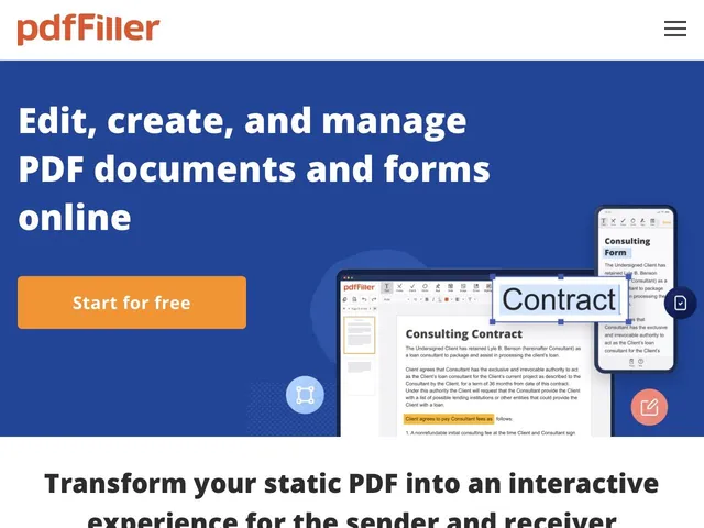 PDFfiller Screenshot