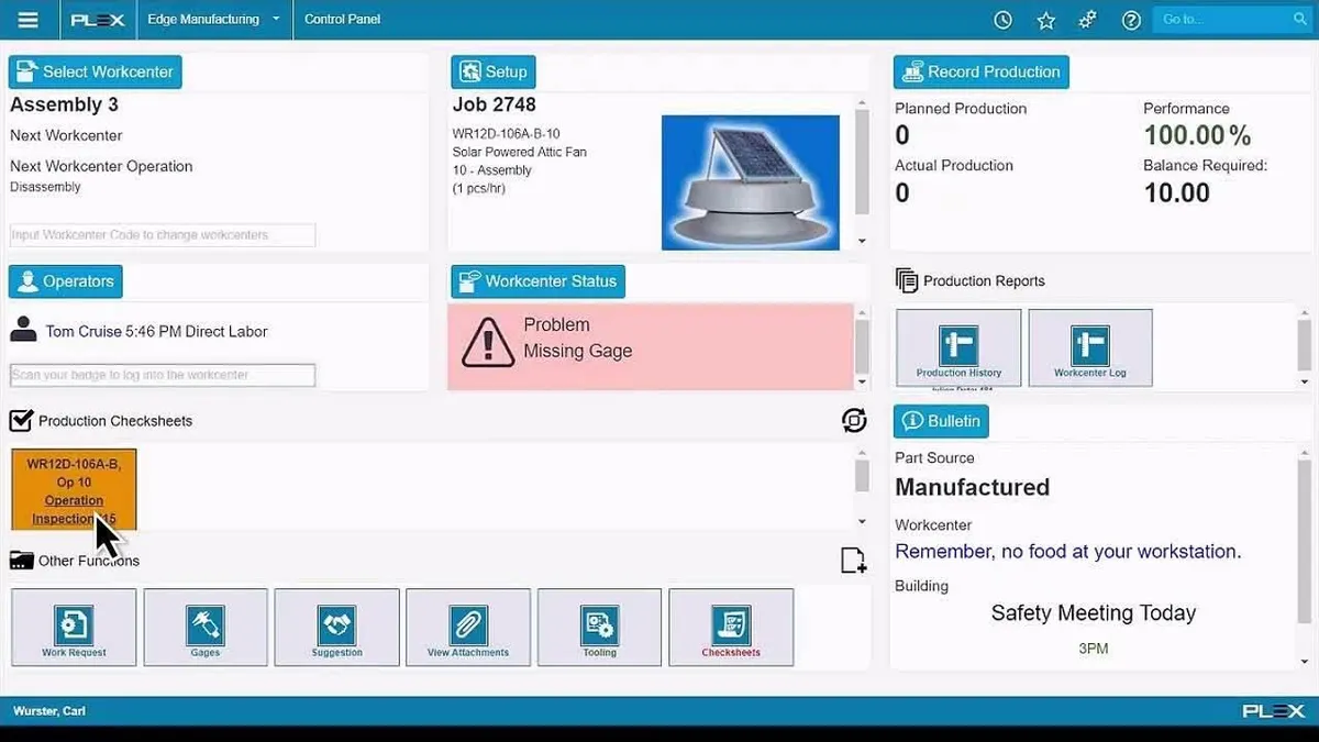 Plex Manufacturing Cloud Screenshot