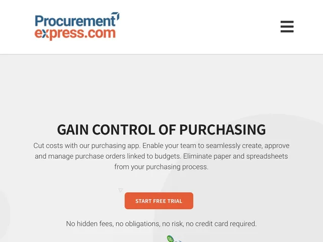ProcurementExpress.com Screenshot