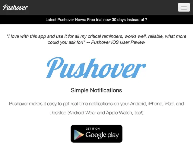 Pushover Screenshot