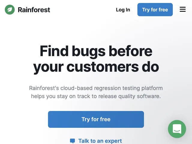 Rainforest QA Screenshot