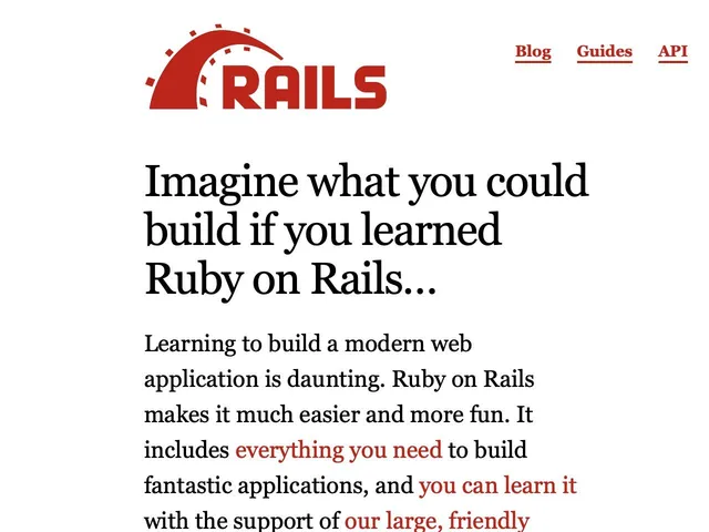 Ruby on Rails Screenshot