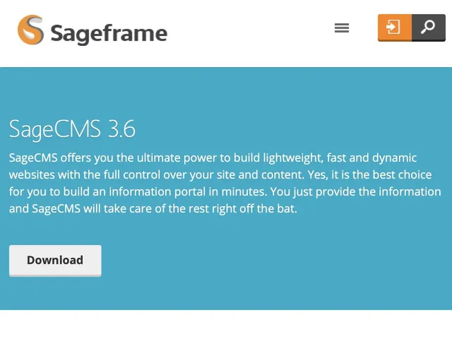 SageCMS Screenshot