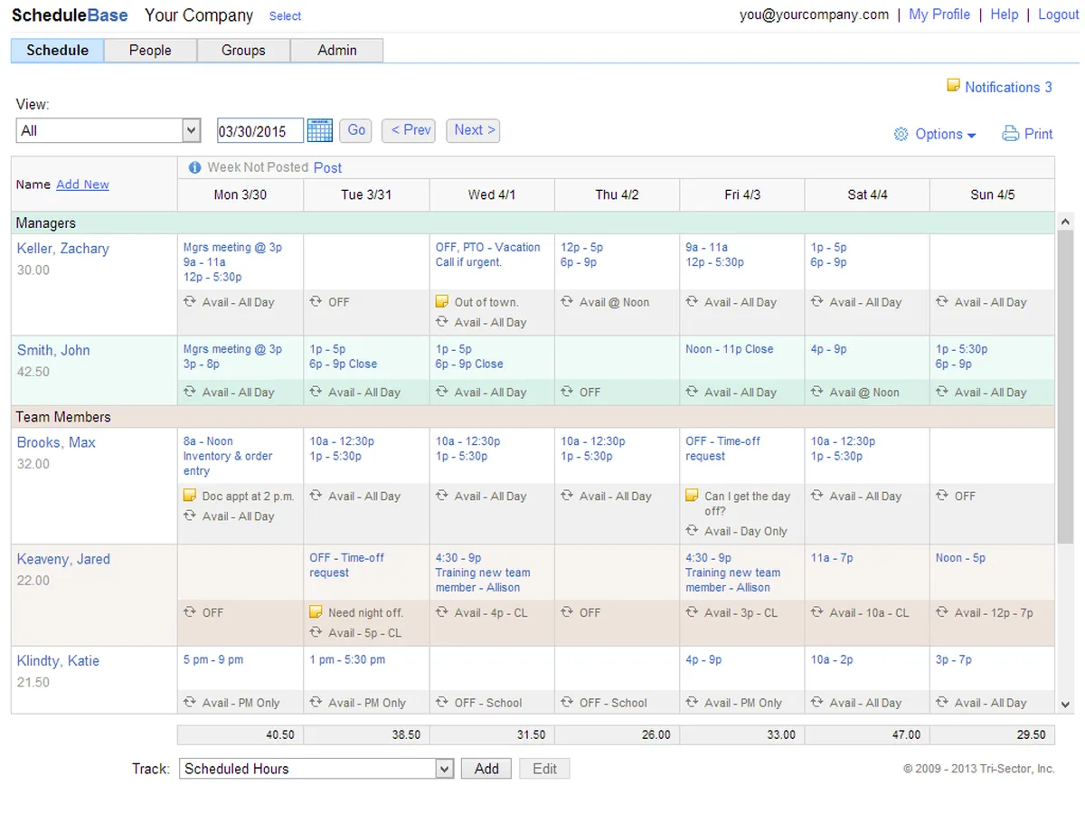 ScheduleBase Screenshot