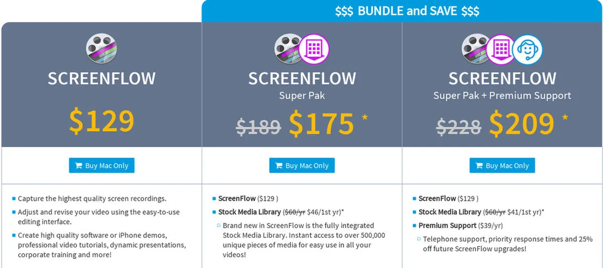 Screenflow Pricing Plan