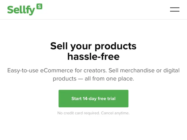 Sellfy Screenshot