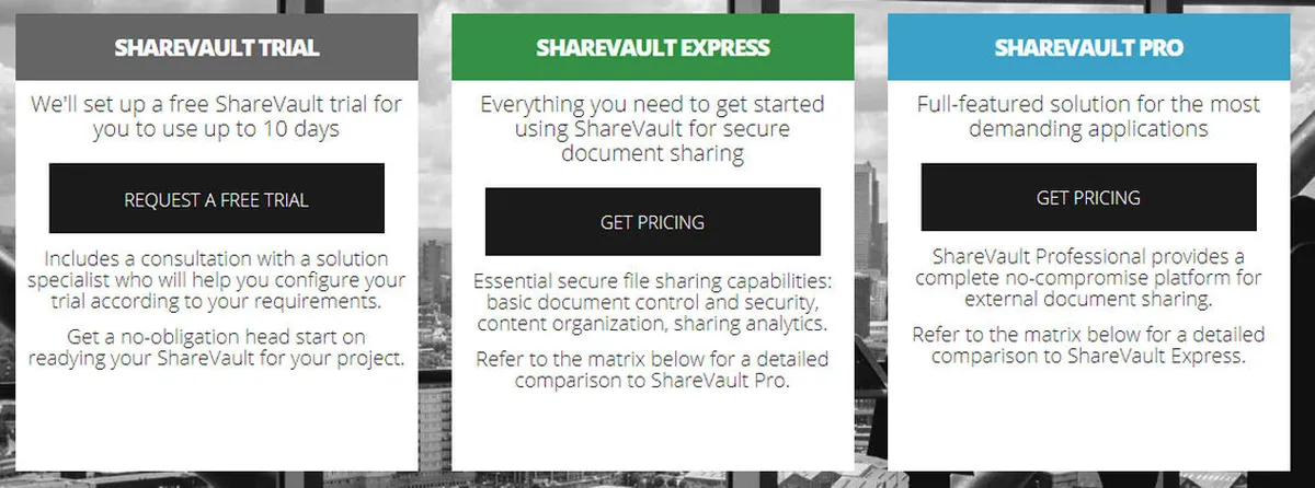 ShareVault Pricing Plan