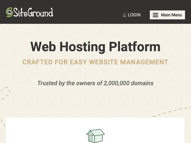 SiteGround Web Hosting Screenshot