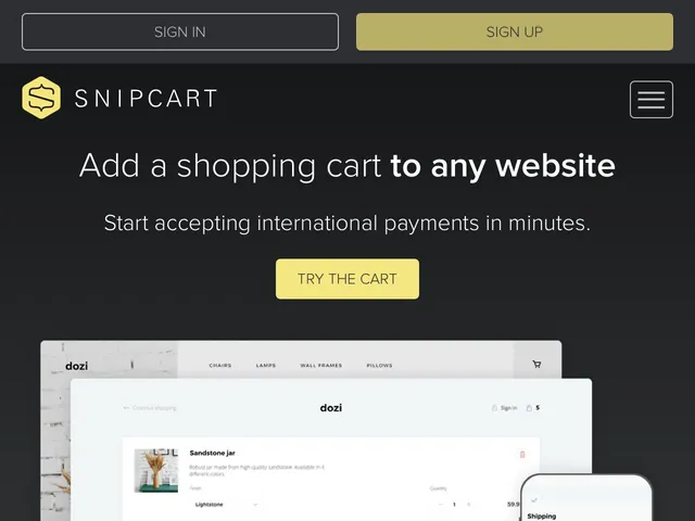 Snipcart Screenshot