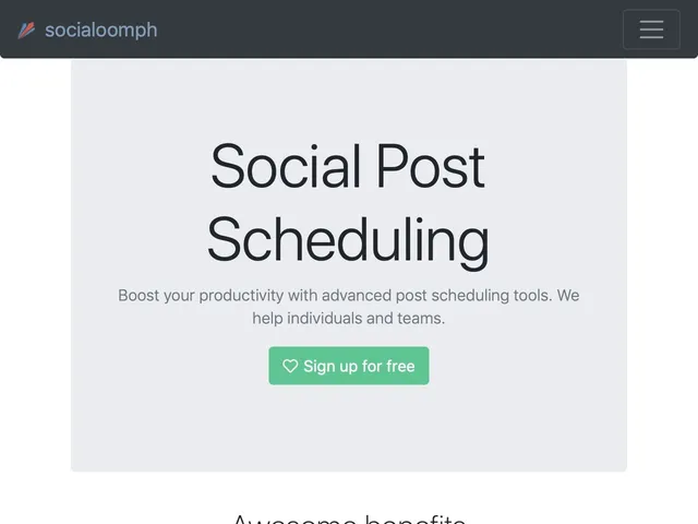 SocialOomph Screenshot