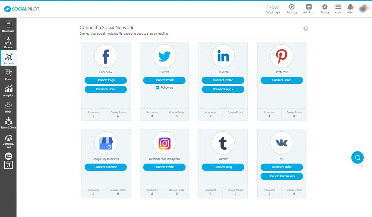 SocialPilot Screenshot