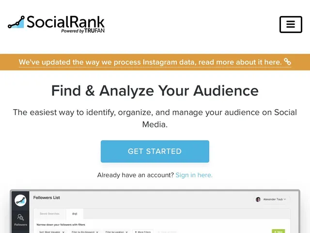 Socialrank Screenshot