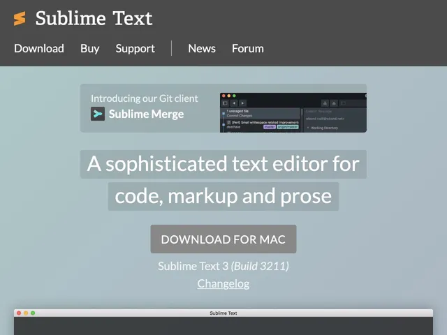 Sublime Text Screenshot