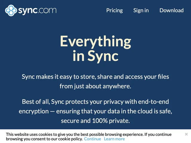 Sync.com Screenshot