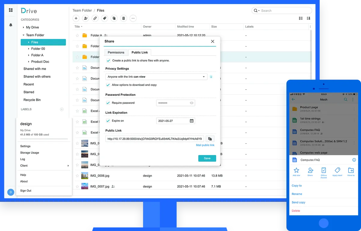 Synology Drive Features