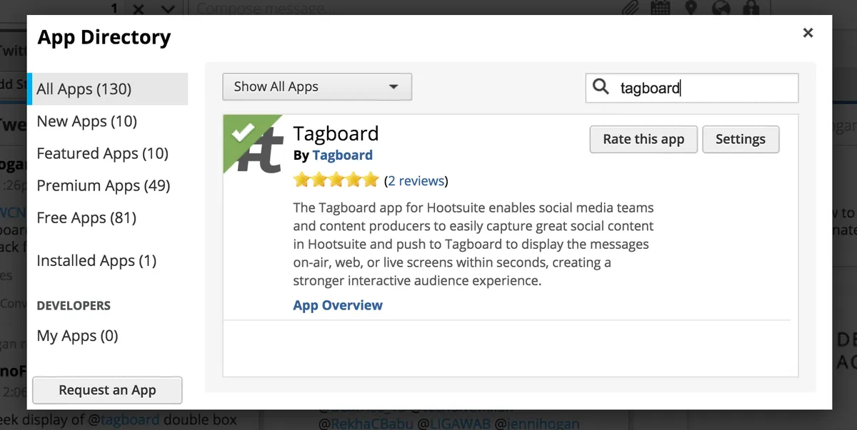 Tagboard Features
