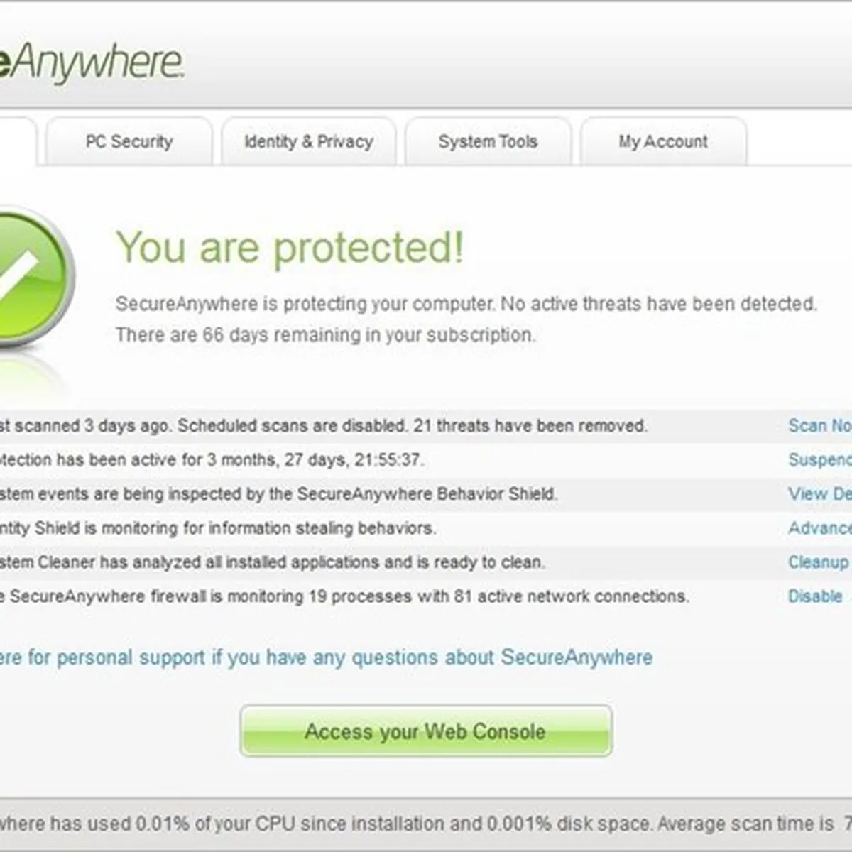 Webroot SecureAnywhere Antivirus Review