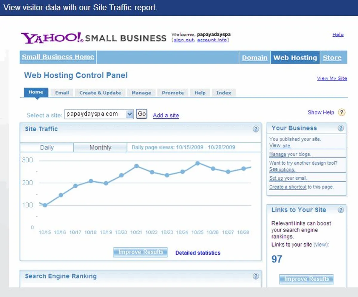 Yahoo Small Business Features