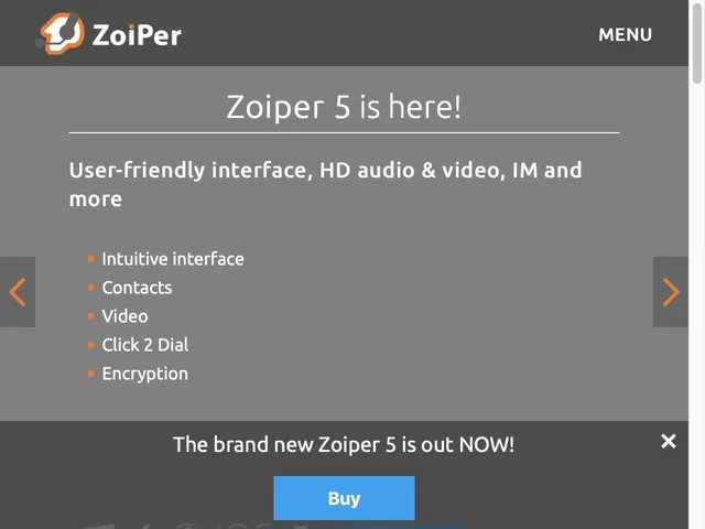 Zoiper Screenshot