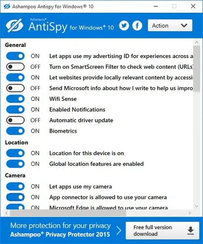 Black Friday Ashampoo AntiSpy for Windows 10 